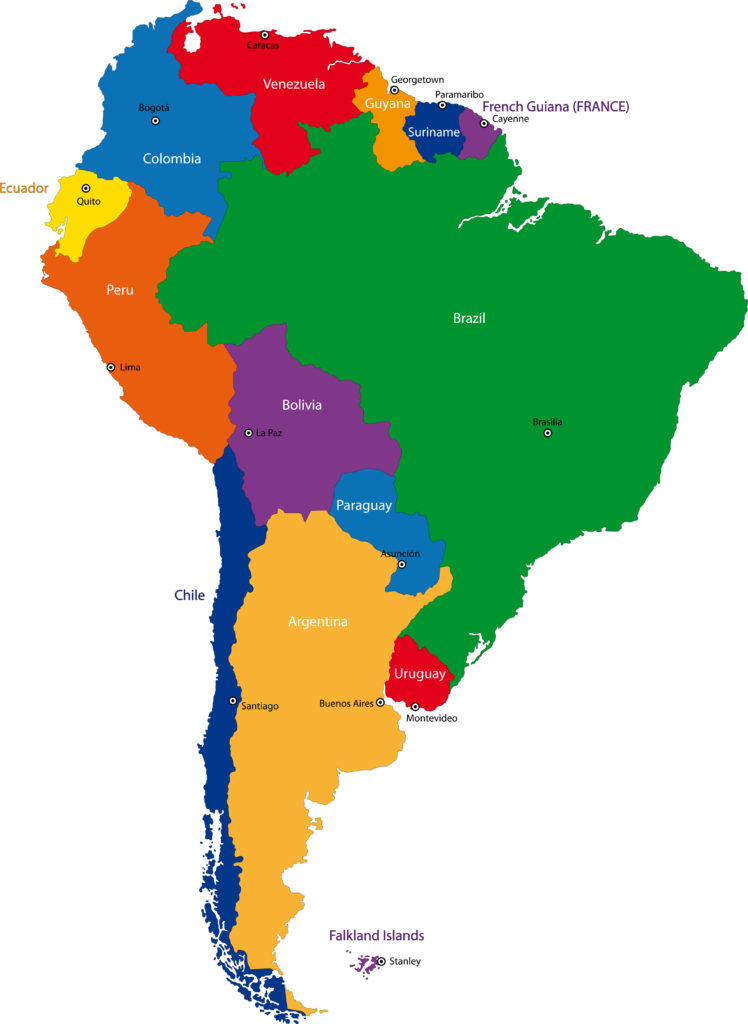 Literal Meanings of the Names of South American Countries