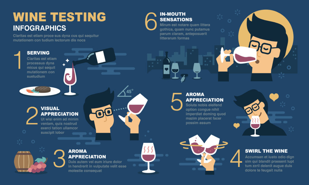 South American wine tasting infographic